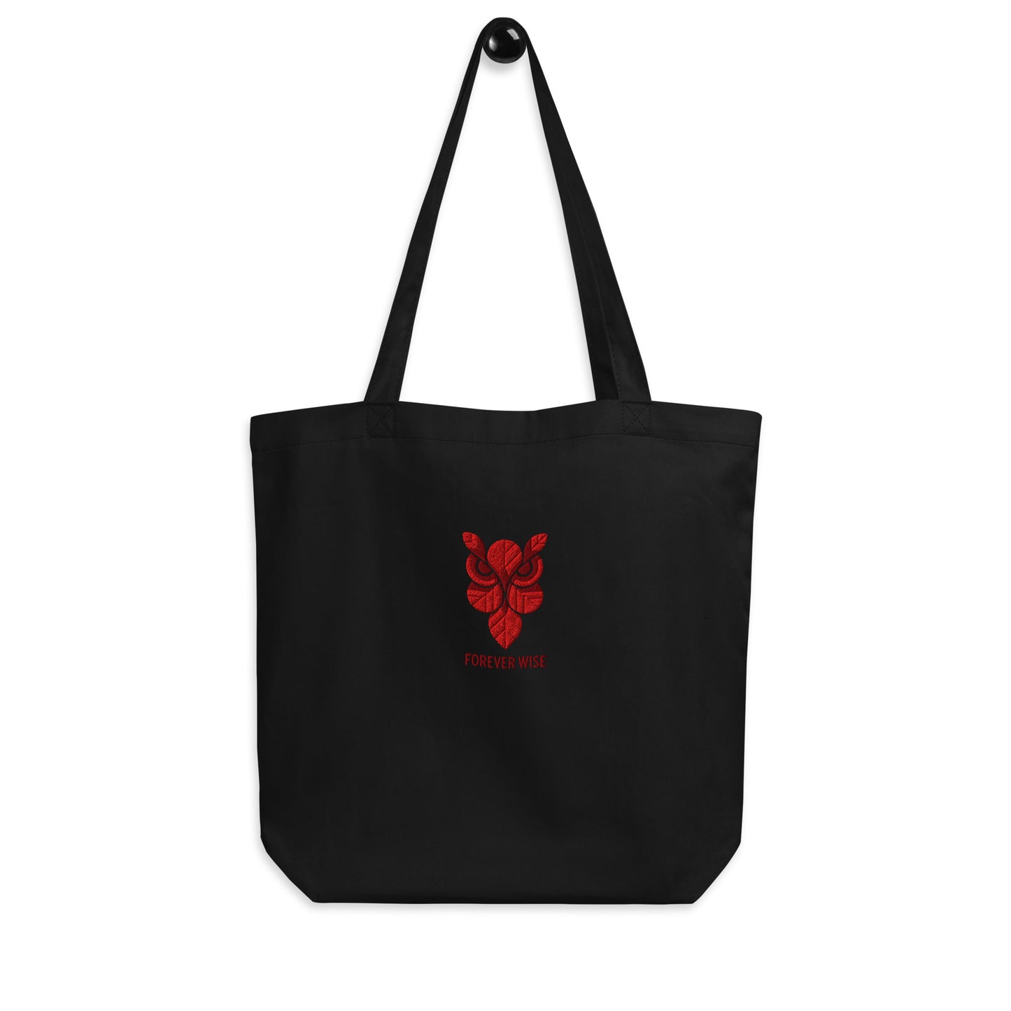 Owl Eco Tote Bag: 'Forever Wise' in Fall | Sustainable Fashion USA Black Dudeily