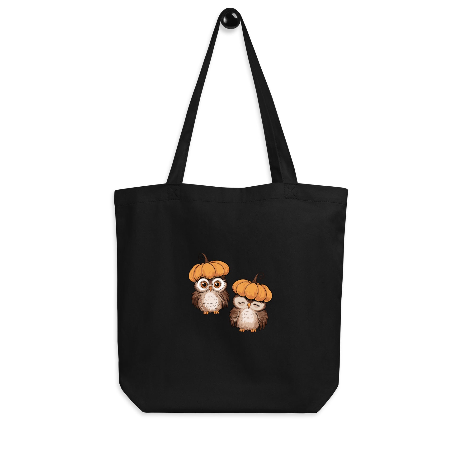 Eco Tote Bag: Halloween Owl Sustainable & Eco-Friendly Style USA Black Dudeily