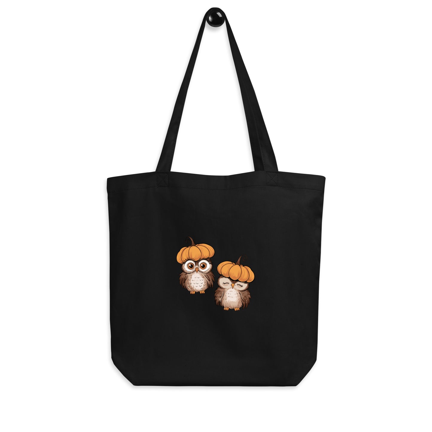 Eco Tote Bag: Halloween Owl Sustainable & Eco-Friendly Style USA Black Dudeily