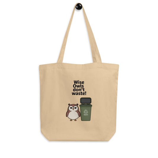 Eco Tote Bag | Owl Themed Sustainable & Reusable for Every Day Dudeily