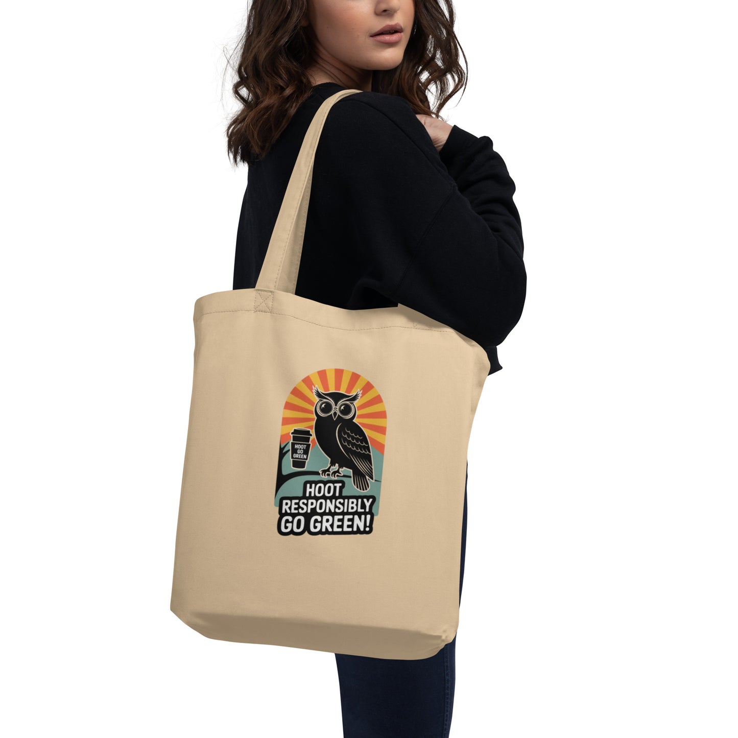 Eco Tote Bag | Owl Themed Sustainable & Reusable for Every Day Dudeily