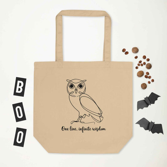 Eco Tote Bag: Sustainable Fashion with Owl Theme for Stylish Living Dudeily