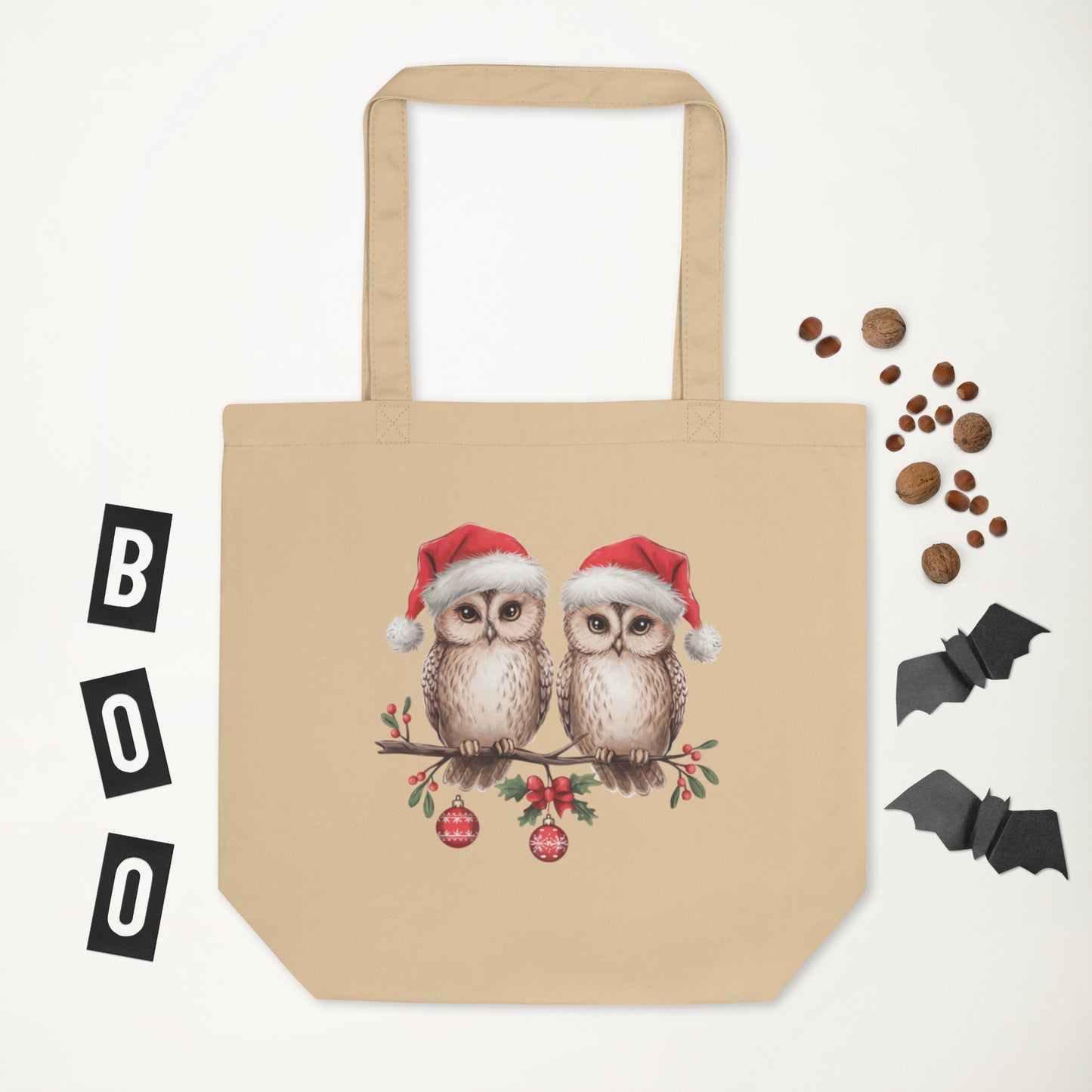 Large Organic Tote Bag: Owl Themed Eco-Friendly, Spacious, and Perfect for Everyday Use Dudeily