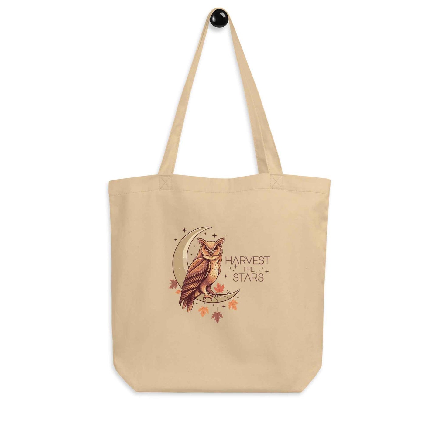 Eco Tote Bag - Owl Themed Sustainable Fashion, Stylish Everyday Carry Bag Oyster Dudeily