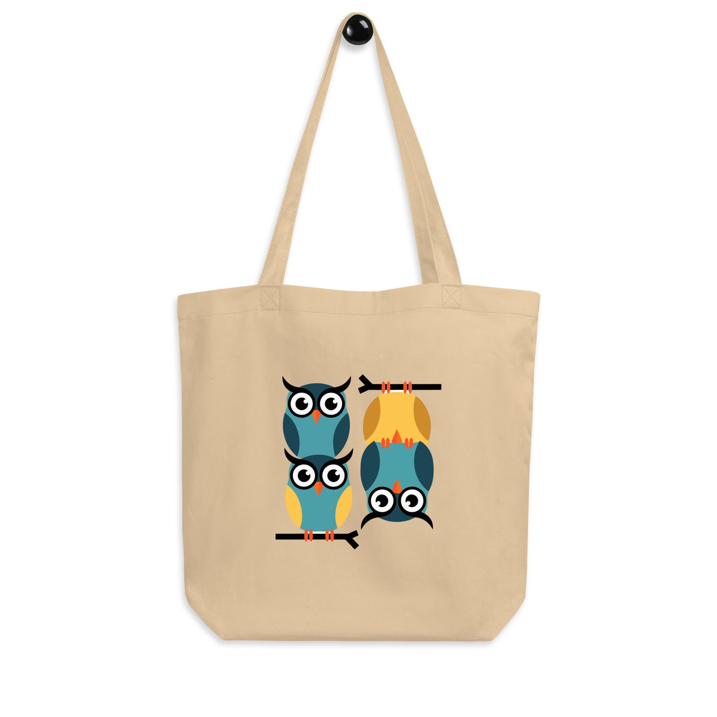 Eco Tote Bag: Owl Themed Sustainable, Versatile, and Stylish for Every Day Oyster Dudeily