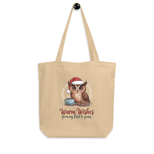 Eco Tote Bag: Owl Themed Sustainable, Versatile, and Stylish for Every Day Oyster Dudeily