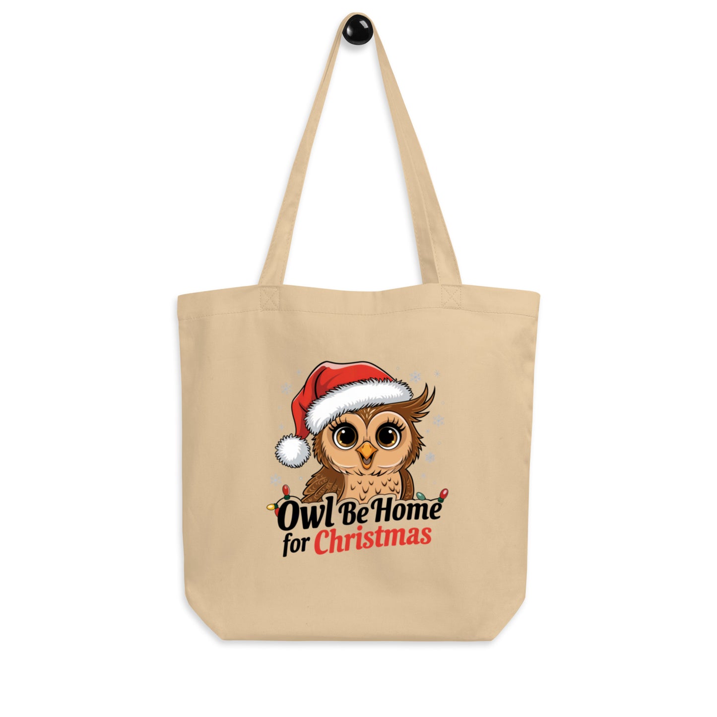 Large Organic Tote Bag: Owl themed Stylish, Sustainable, and Perfect for Every Day Oyster Dudeily