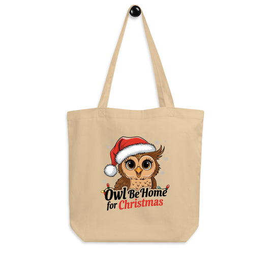 Large Organic Tote Bag: Owl themed Stylish, Sustainable, and Perfect for Every Day Oyster Dudeily