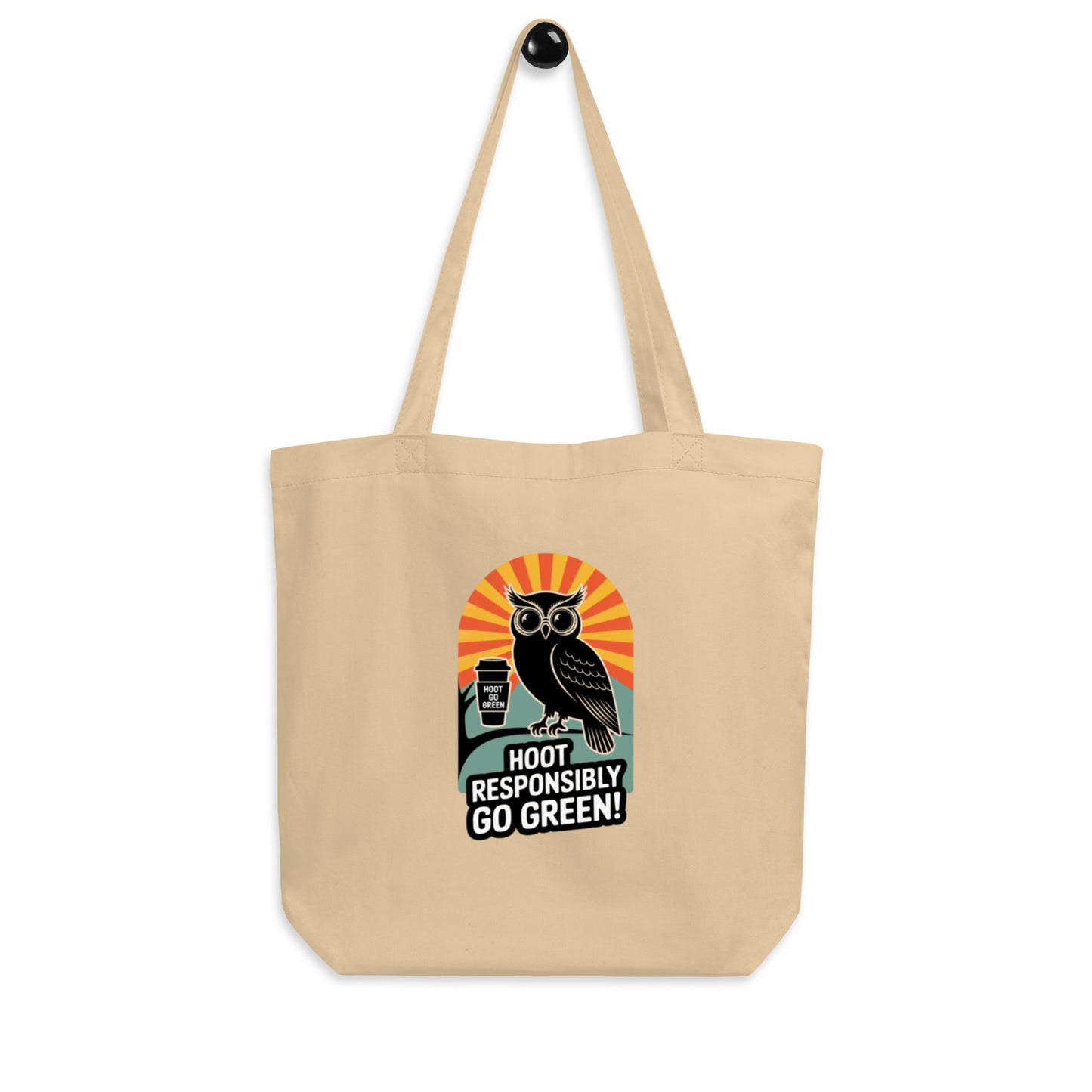 Eco Tote Bag | Owl Themed Sustainable & Reusable for Every Day Oyster Dudeily