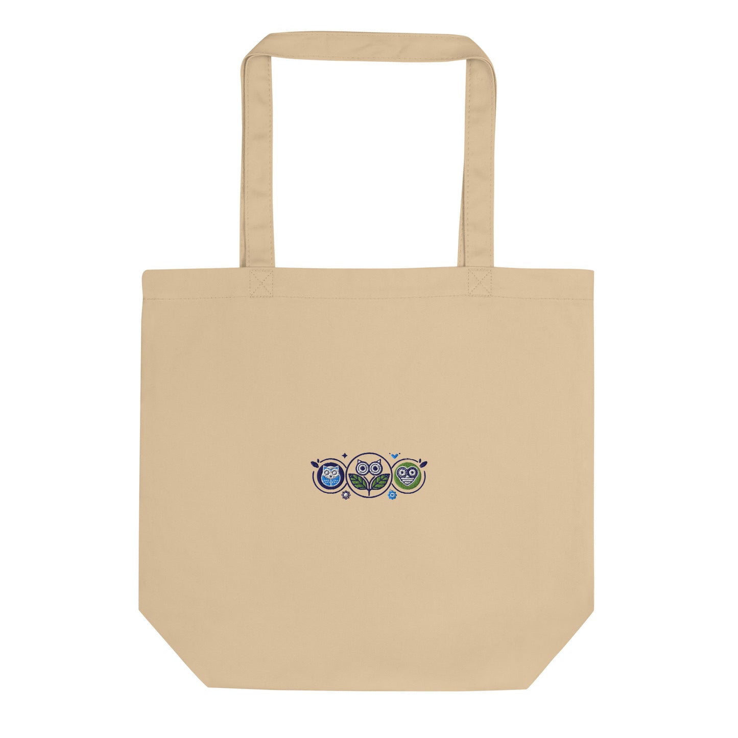 Eco Tote Bag: Nature’s Union | Owl Embroidered Sustainable Fashion Accessory USA by Dudeily Dudeily