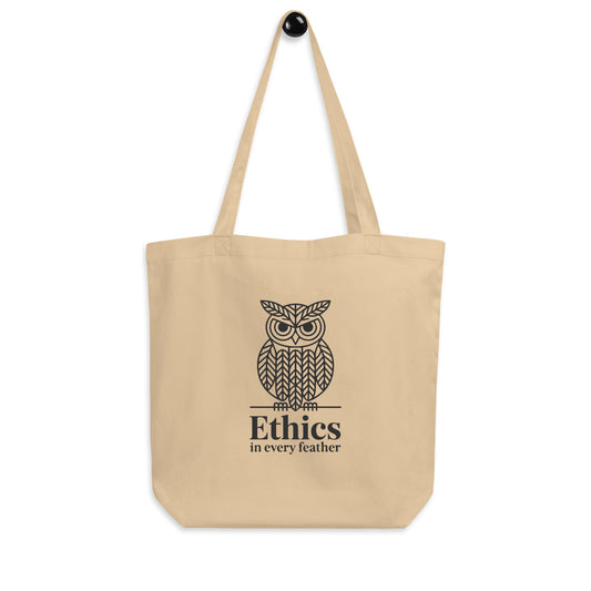 Eco Tote Bag: 'Ethics in Every Feather' | Sustainable Owl Accessories USA Default Title Dudeily