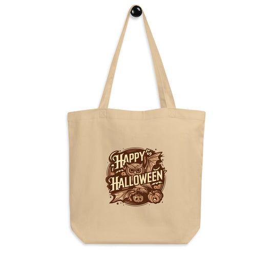 Eco Tote Bag: Halloween Owl Sustainable & Eco-Friendly Style USA Oyster Dudeily