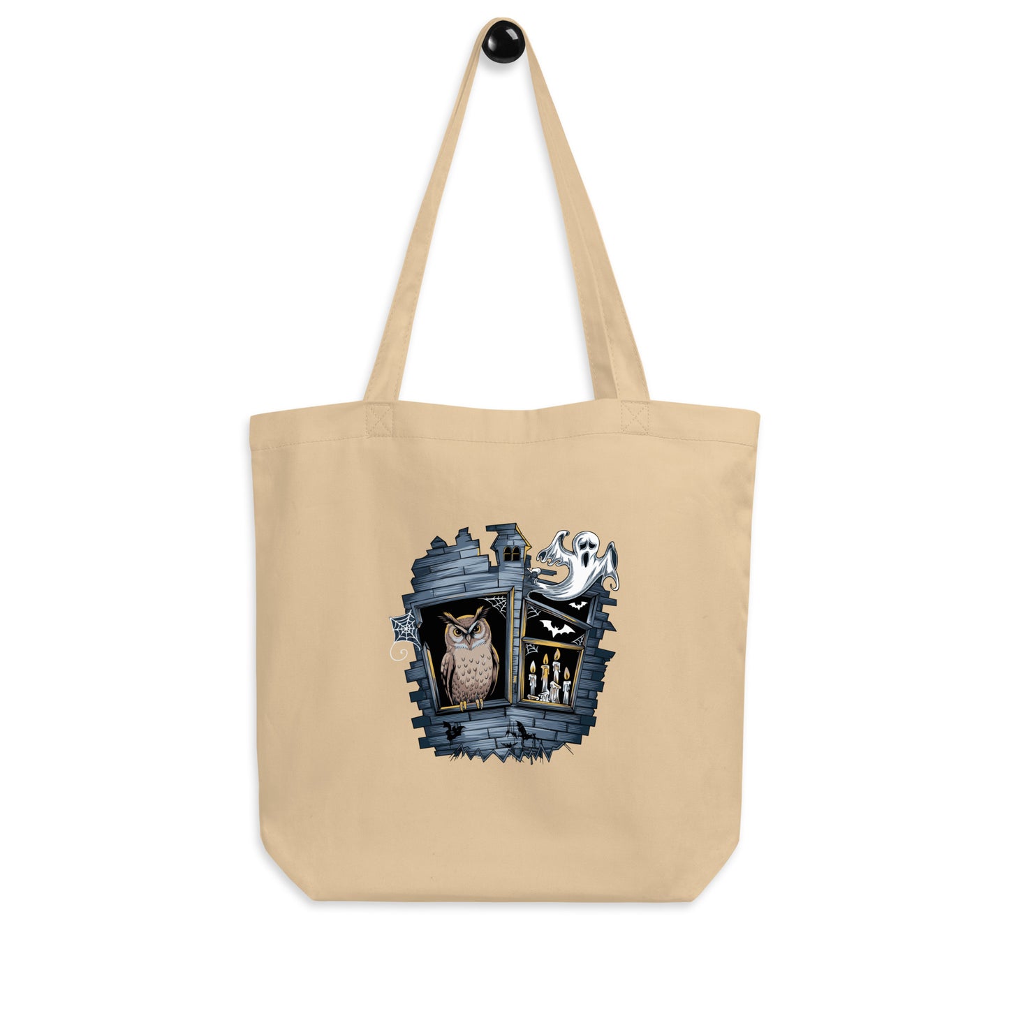 Eco Tote Bag: Halloween Owl Sustainable & Eco-Friendly Style USA Oyster Dudeily