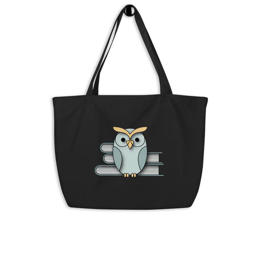 Large Organic Tote Bag: Spacious and Eco-Friendly for Owl Lovers Dudeily