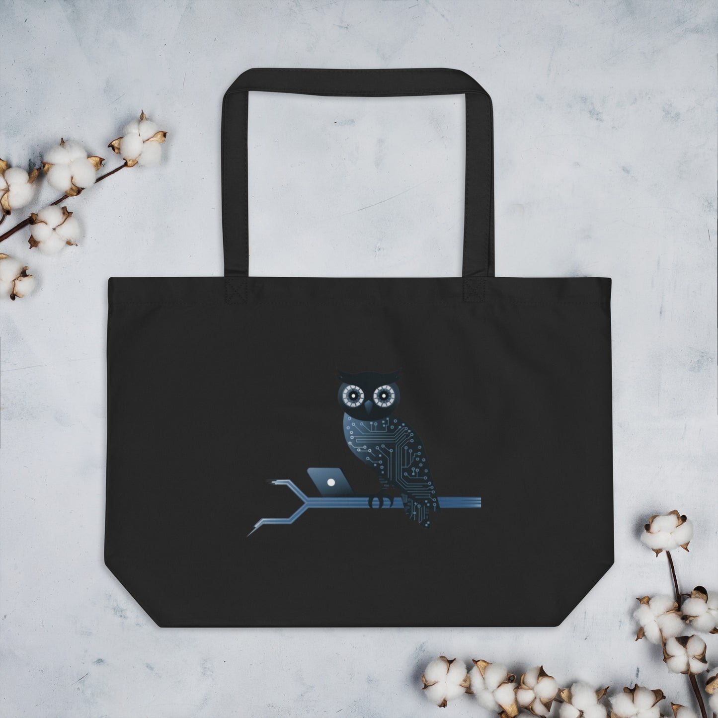 Large Organic Tote Bag: Eco-Friendly and Practical for Owl Lovers Dudeily
