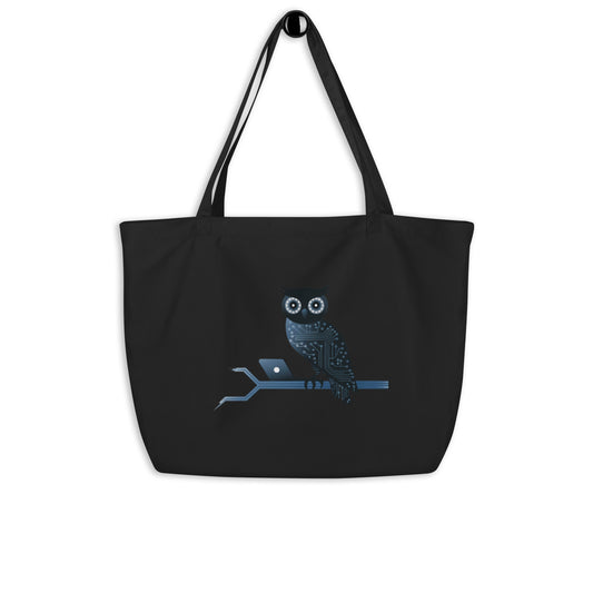 Large Organic Tote Bag: Eco-Friendly and Practical for Owl Lovers Dudeily