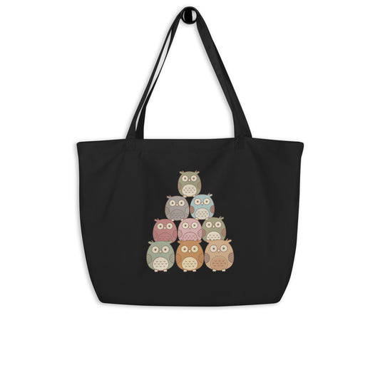 Large Organic Tote Bag: Eco-Friendly, Spacious, and Perfect for Owl Lovers Dudeily