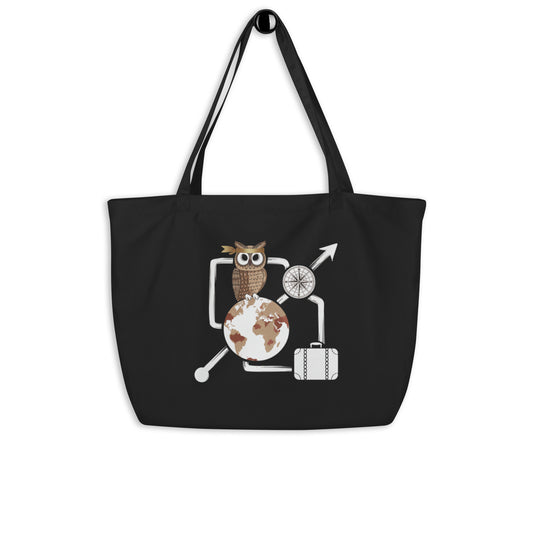 Large Organic Tote Bag: Eco-Conscious and Practical for Owl Lovers Dudeily