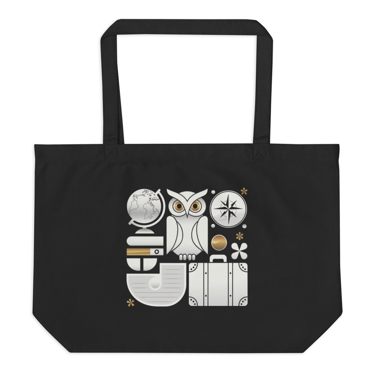 Large Organic Tote Bag: Spacious, Eco-Friendly, and Perfect for Owl Lovers Dudeily