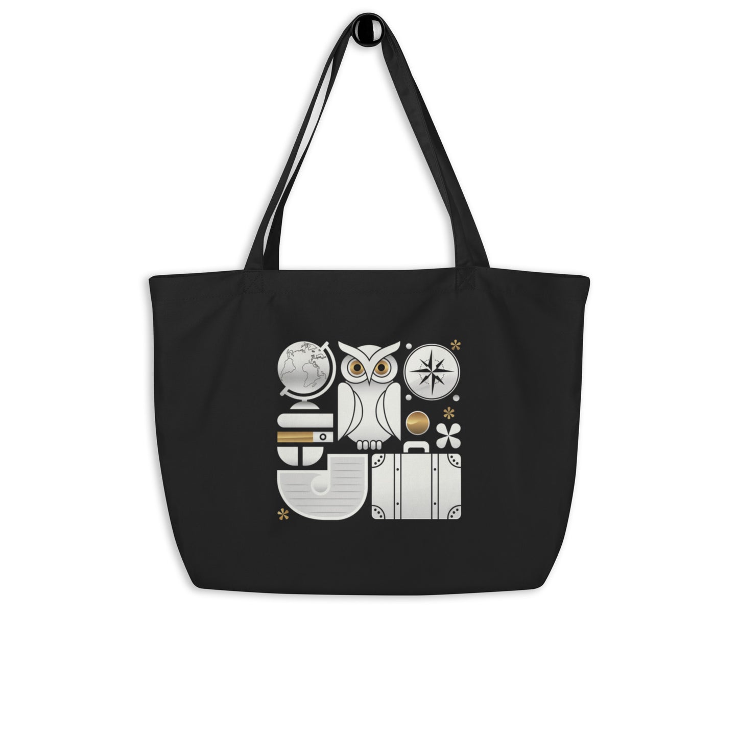 Large Organic Tote Bag: Spacious, Eco-Friendly, and Perfect for Owl Lovers Dudeily