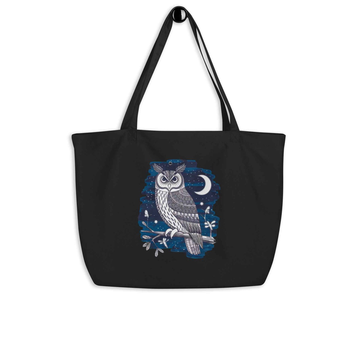 Owl Large Organic Tote Bag - Sustainable, Spacious, Perfect for Every Day Dudeily