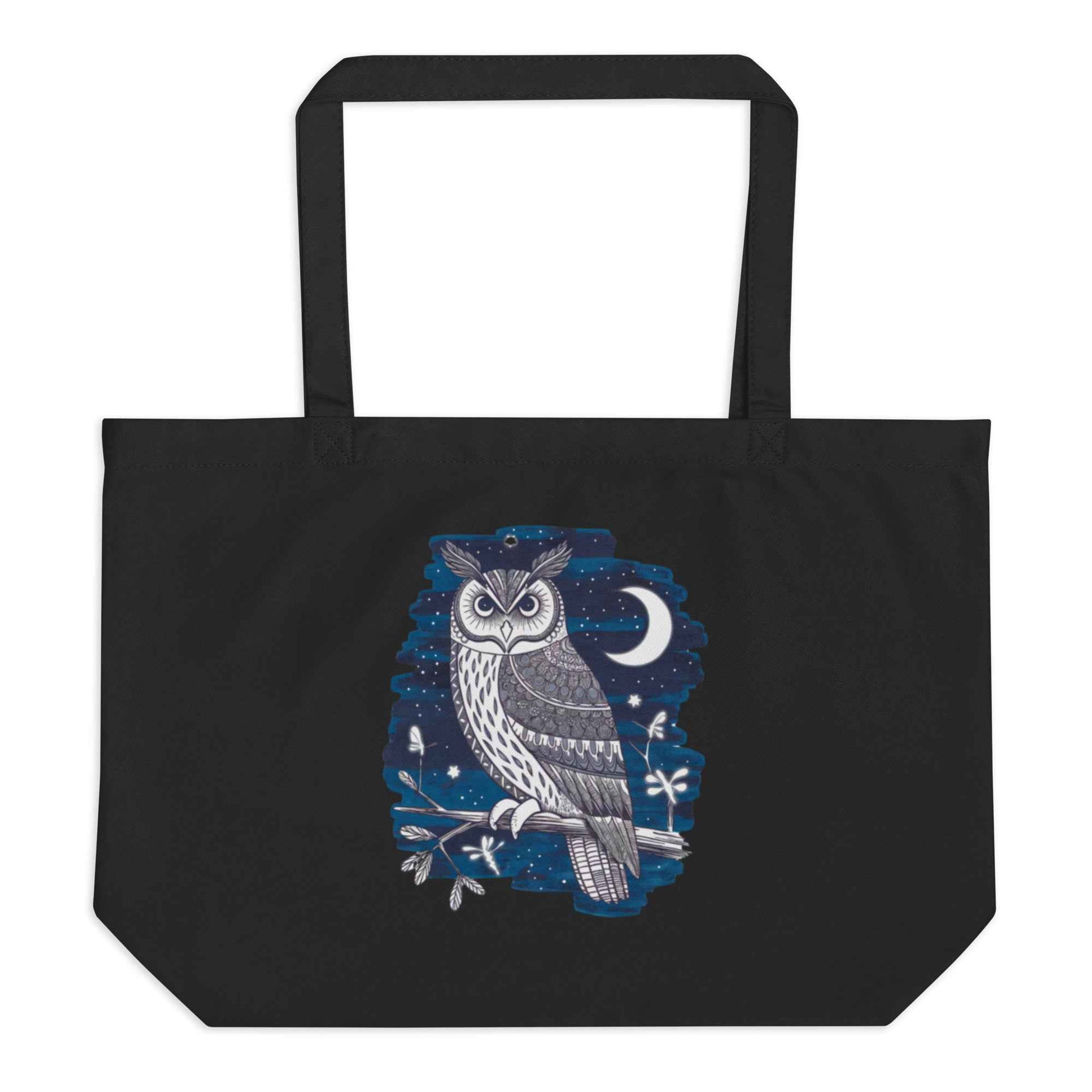 Owl Large Organic Tote Bag - Eco-Friendly, Durable & Spacious Dudeily