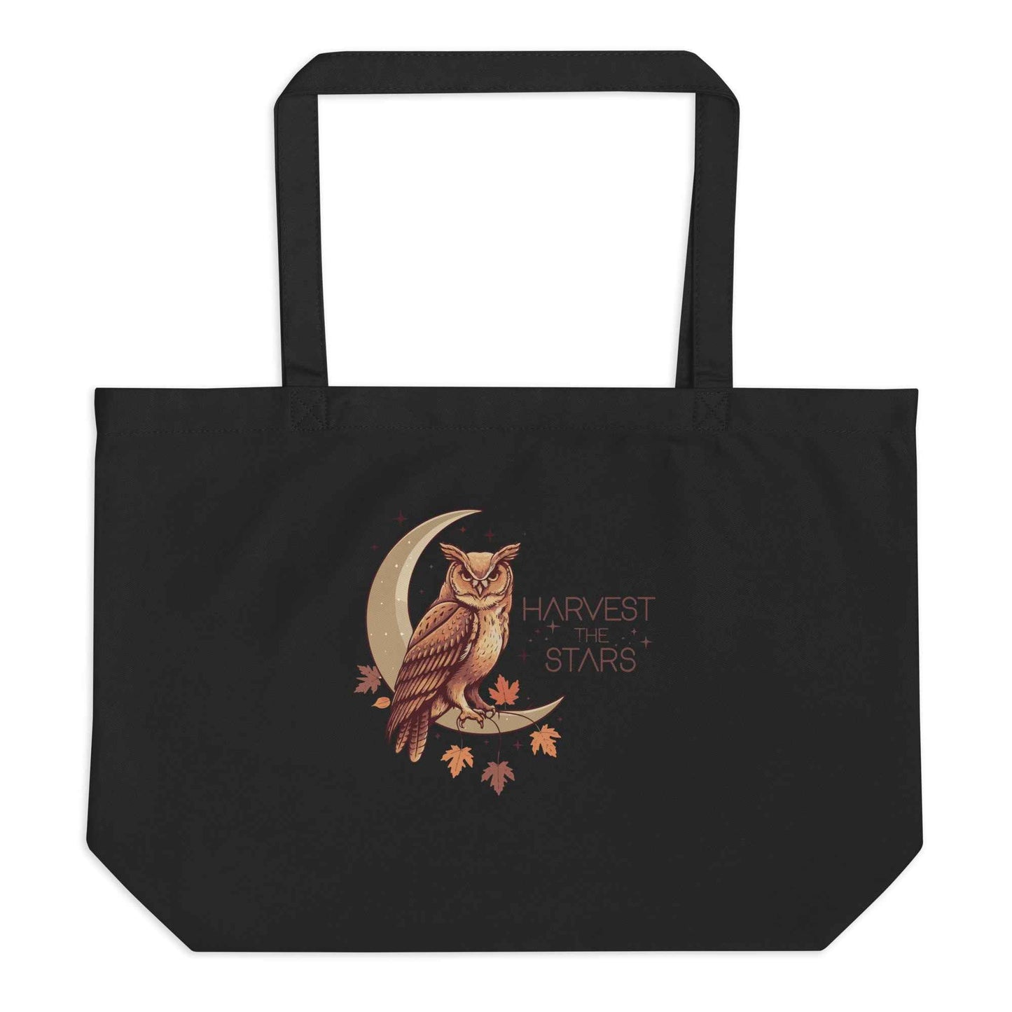 Large Organic Tote Bag: Owl Themed Eco-Friendly, Spacious, and Built to Last Dudeily