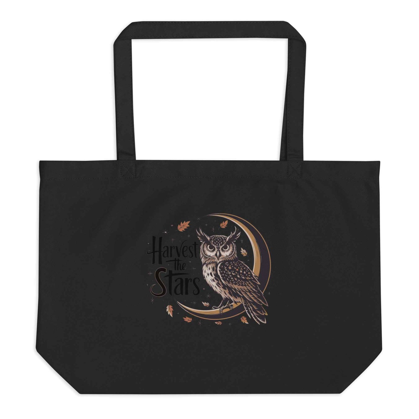Large Organic Tote Bag: Owl Themed Spacious, Durable, and Eco-Friendly for Every Day Dudeily