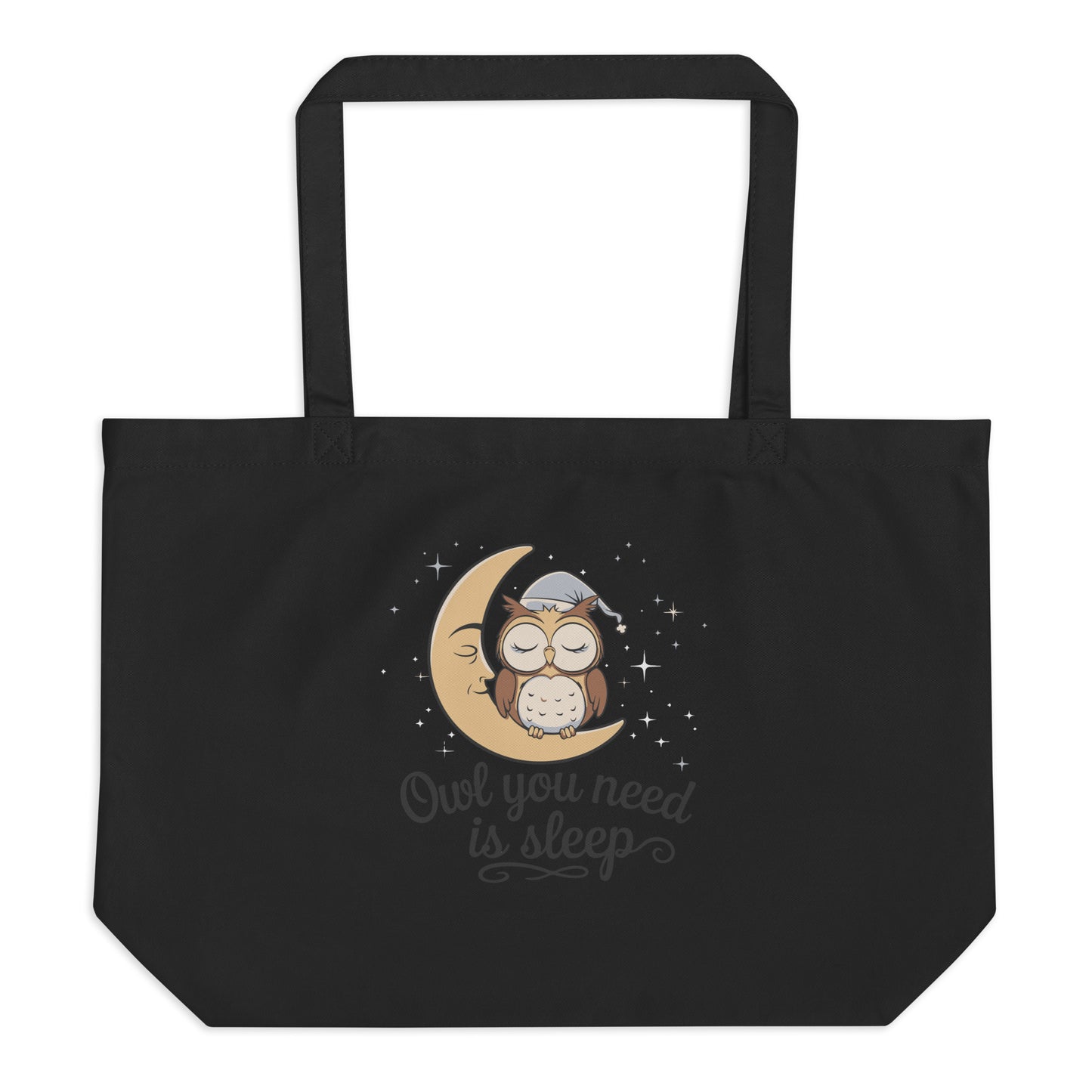 Large Organic Tote Bag: Owl Themed Spacious, Durable, and Eco-Friendly for Your Daily Essentials Dudeily