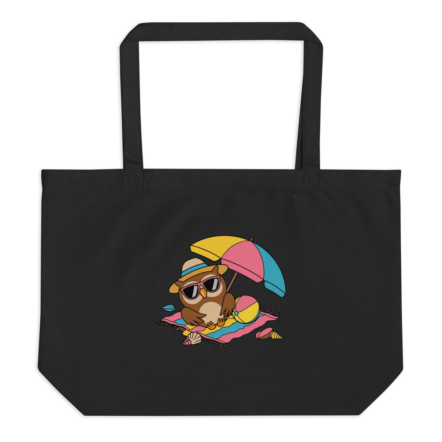Large Organic Tote Bag - Owl Themed Eco-Friendly, Reusable, Stylish Shopping Bag Dudeily