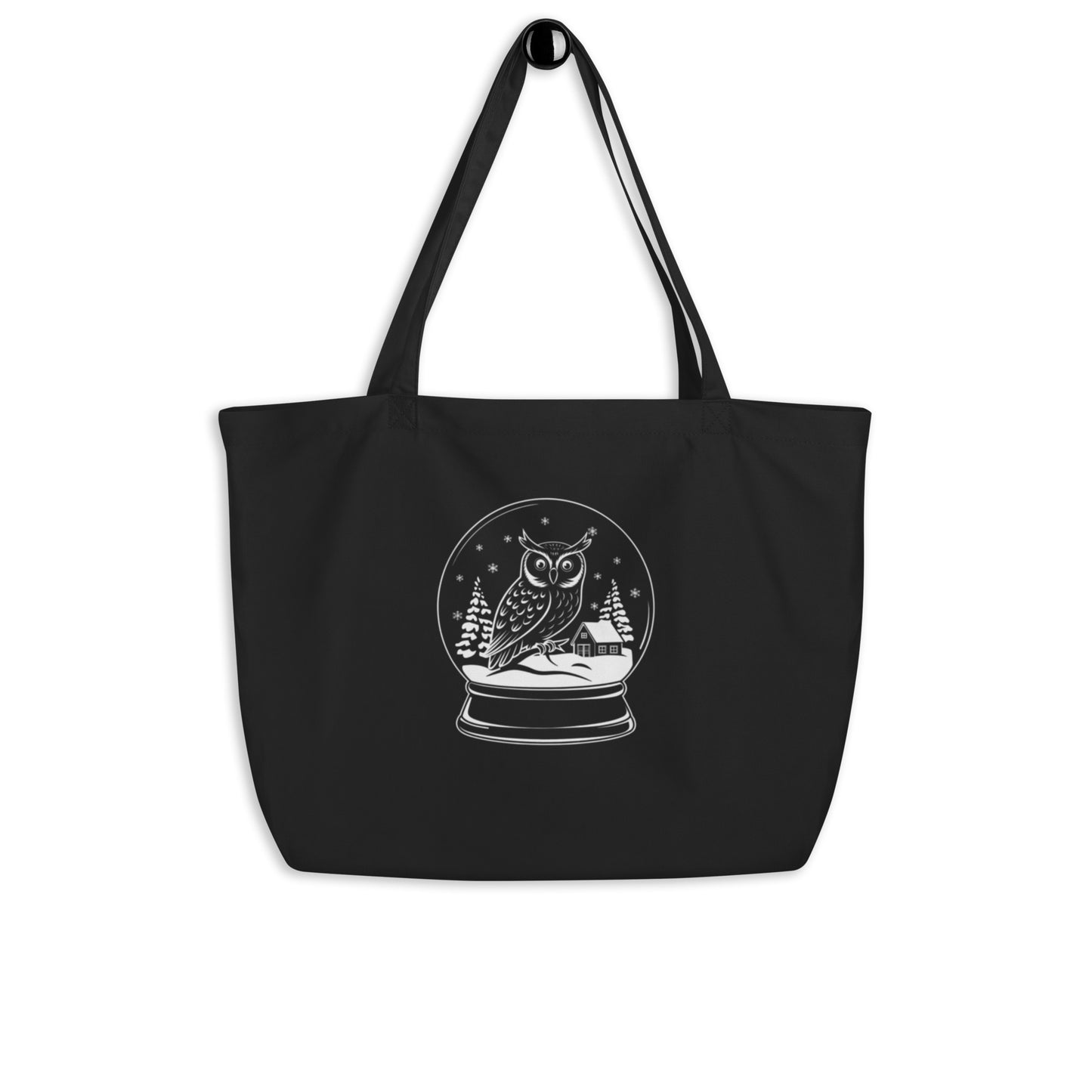 Large Organic Tote Bag: Owl Themed Spacious, Durable, and Eco-Friendly for Everyday Use Default Title Dudeily