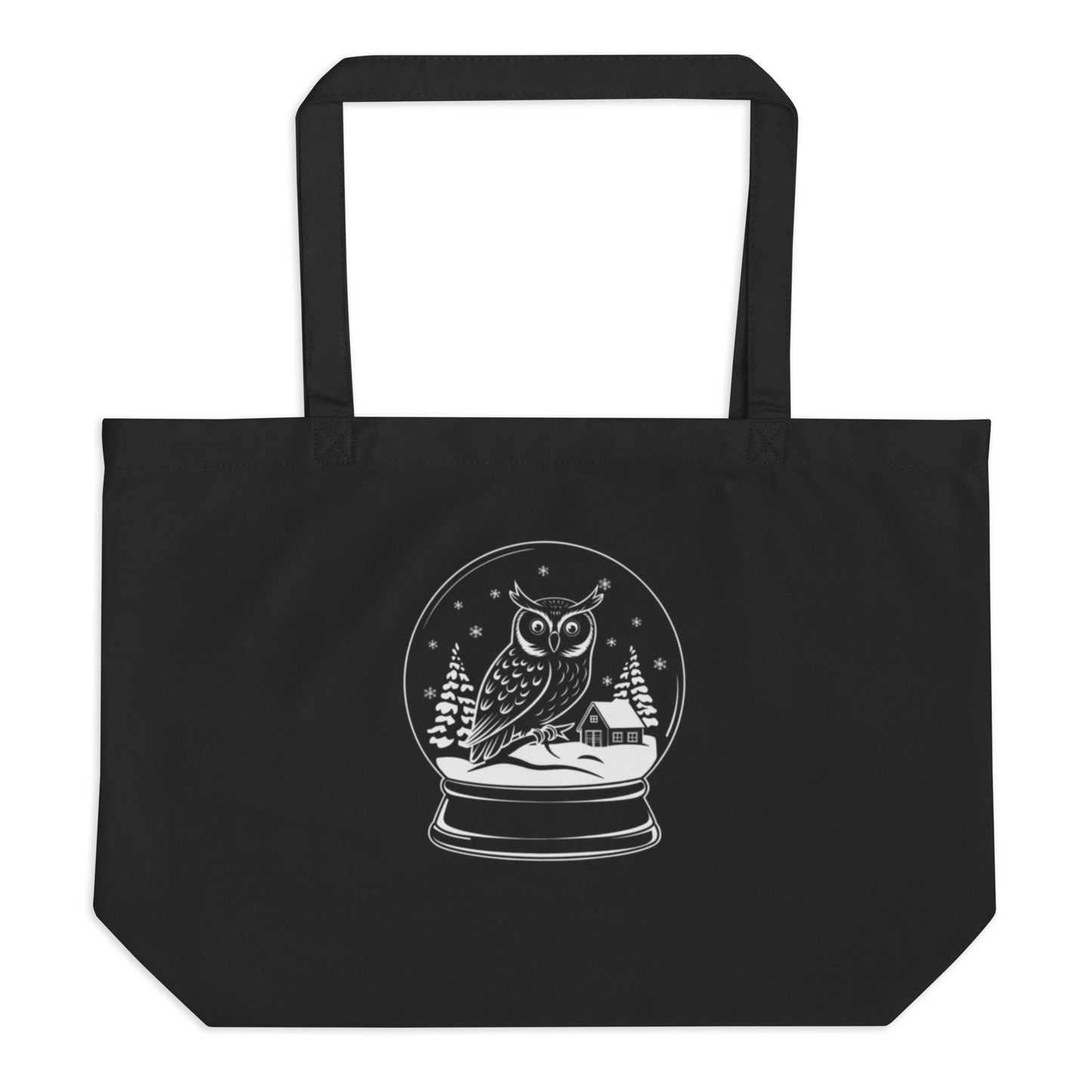 Large Organic Tote Bag: Owl Themed Spacious, Durable, and Eco-Friendly for Everyday Use Dudeily