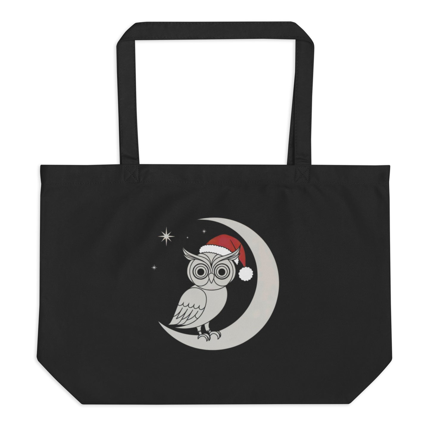 Large Organic Tote Bag - Owl Themed Eco-Friendly & Spacious Design Dudeily