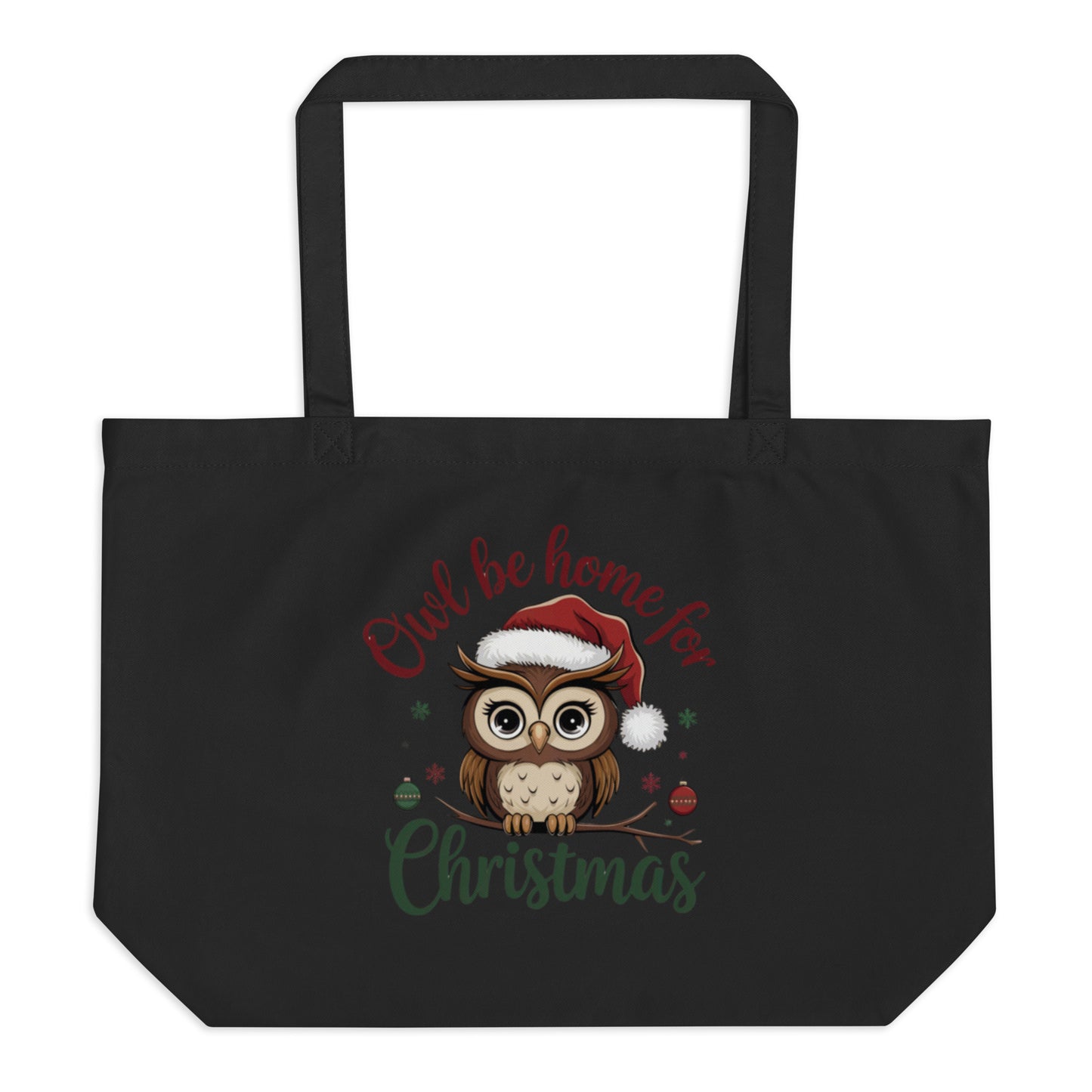 Large Organic Tote Bag: Owl Themed Spacious, Durable, and Eco-Friendly for Everyday Use Dudeily