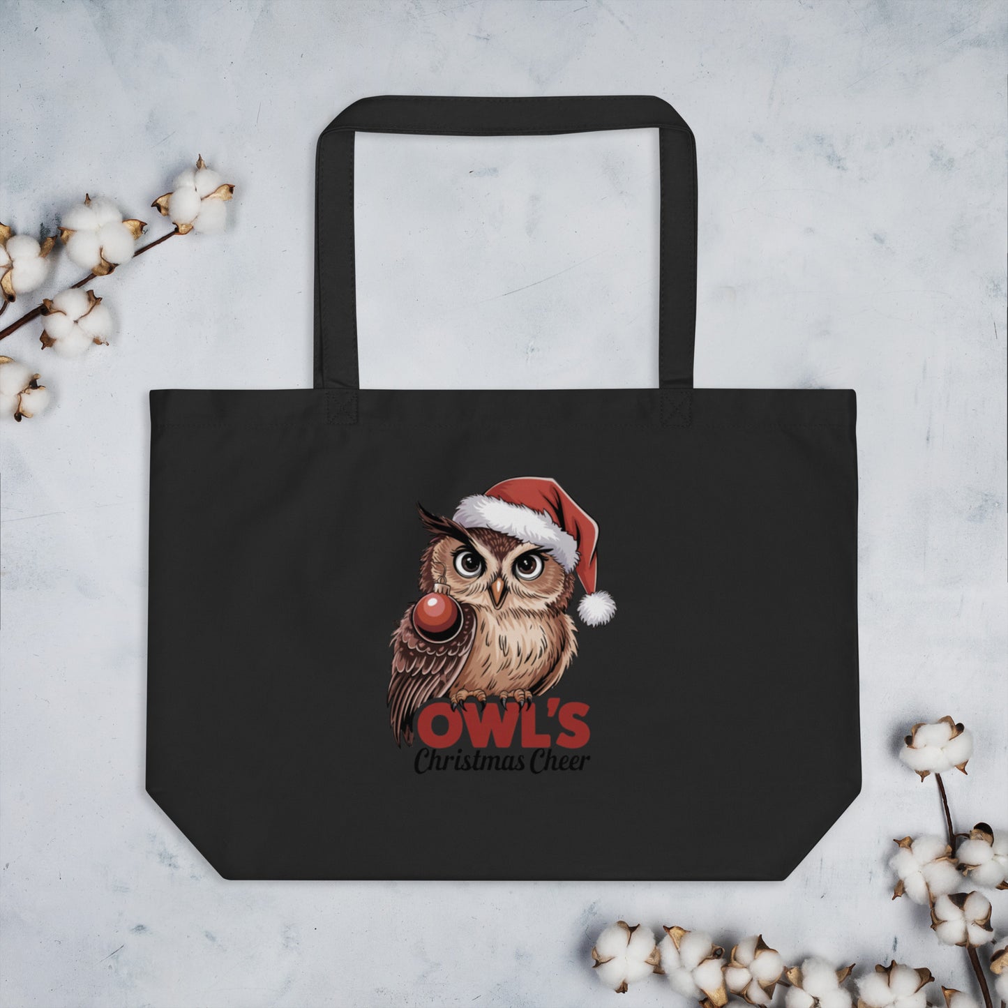 Large Organic Tote Bag - Spacious Owl Eco-Friendly Fashion for Everyday Use Dudeily