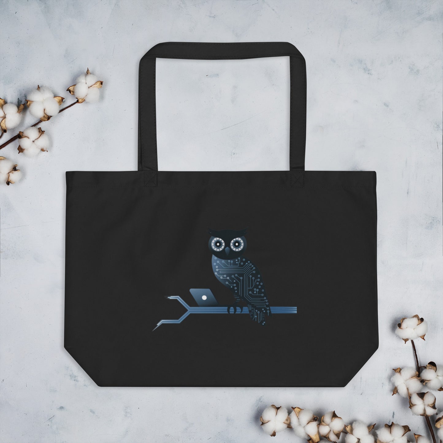 Large Organic Tote Bag: Eco-Friendly and Practical for Owl Lovers Dudeily