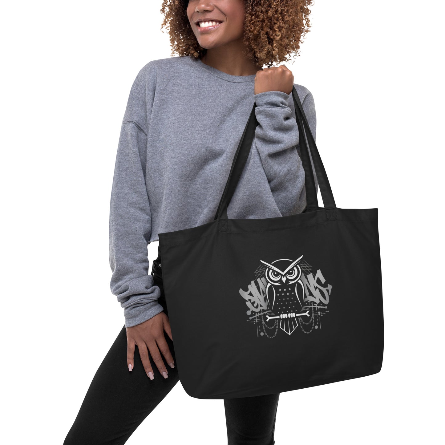 Large Organic Tote Bag: Eco-Friendly, Spacious, and Perfect for Owl Lovers Dudeily