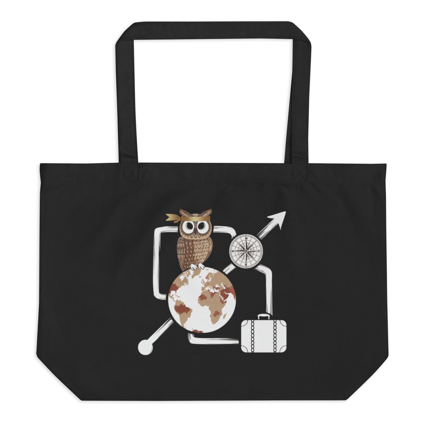 Large Organic Tote Bag: Eco-Conscious and Practical for Owl Lovers Dudeily