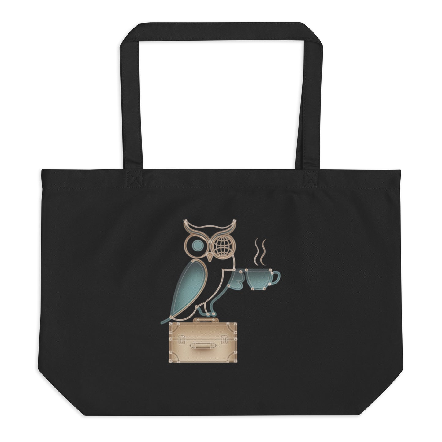 Large Organic Tote Bag: Spacious, Eco-Friendly, and Perfect for Owl Lovers Dudeily