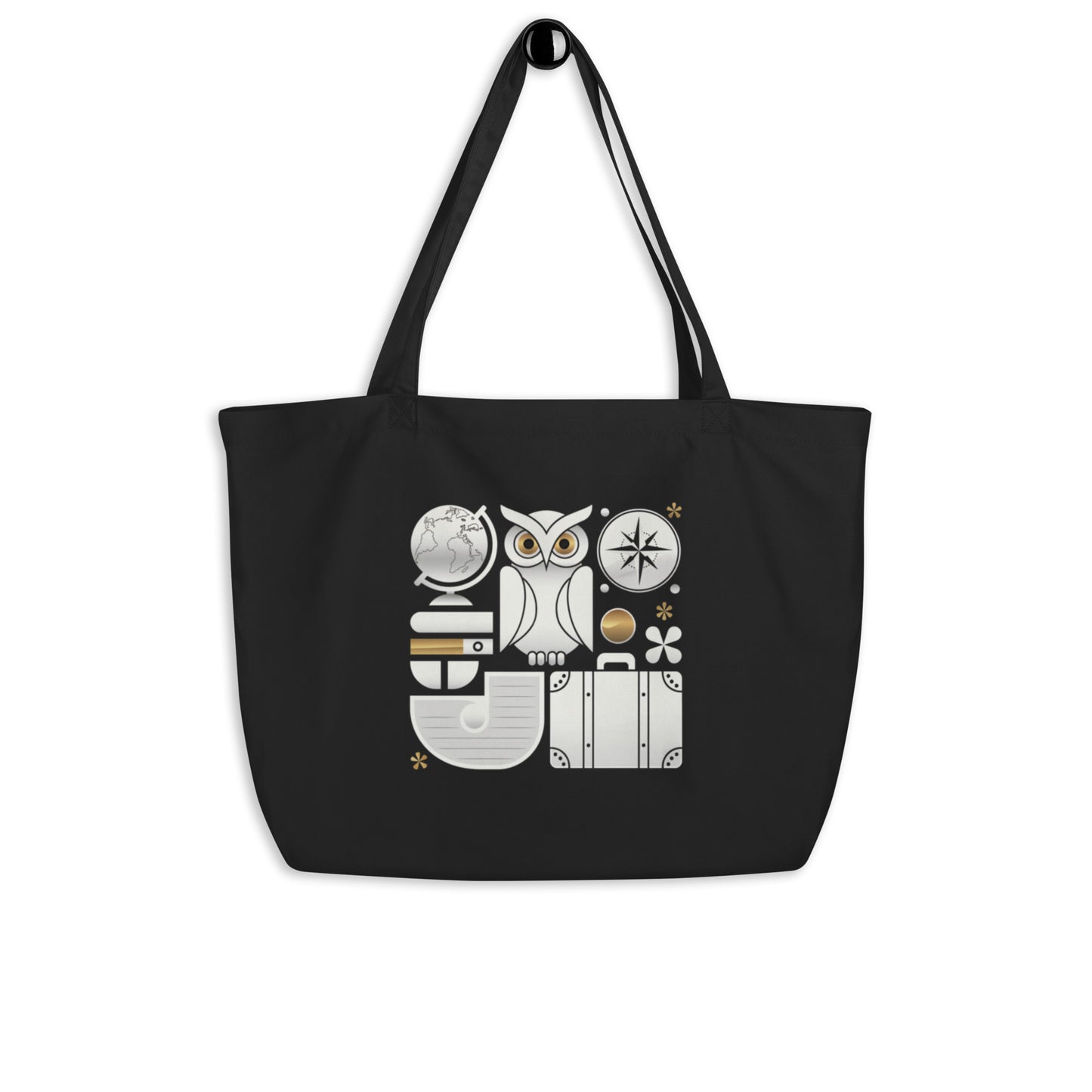 Large Organic Tote Bag: Spacious, Eco-Friendly, and Perfect for Owl Lovers Default Title Dudeily
