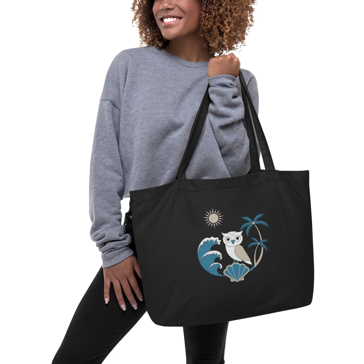 Large Organic Tote Bag: Eco-Friendly, Spacious, and Perfect for Owl Lovers Everywhere Dudeily