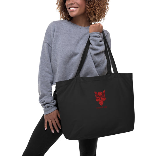Owl Large Organic Tote Bag: 'Forever Wise' in Fall | Sustainable Fashion USA Dudeily