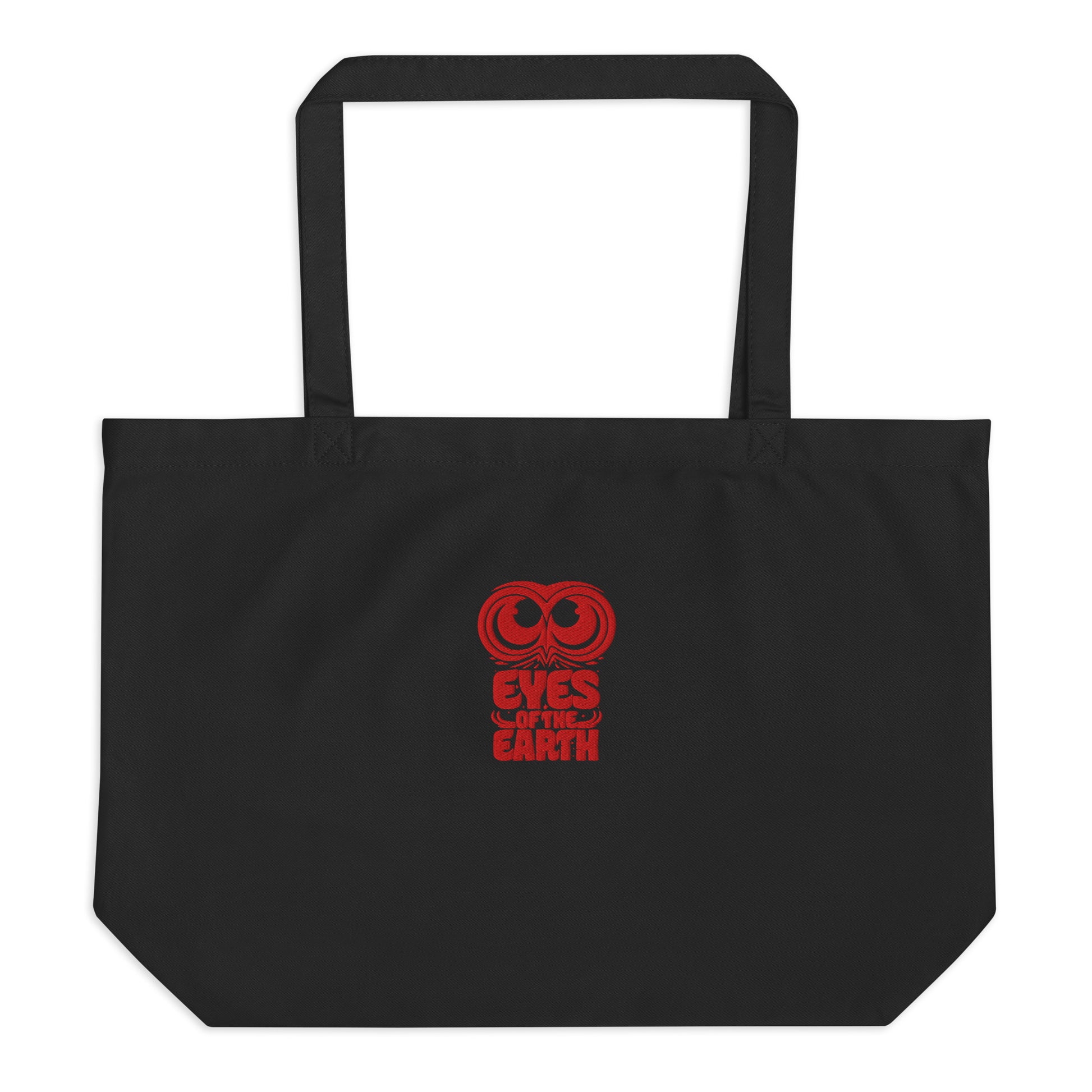 Owl Large Organic Tote Bag: 'Eyes of the Earth' in Fall | Sustainable Fashion USA Dudeily