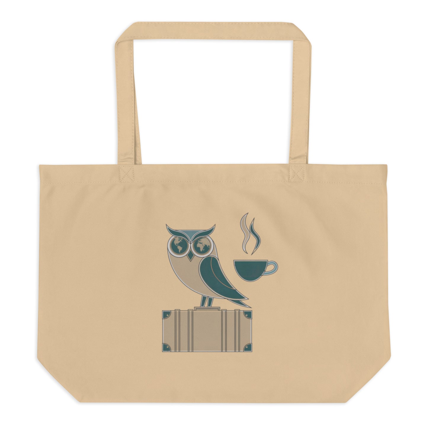 Large Organic Tote Bag: Spacious and Eco-Friendly for Owl Lovers Dudeily