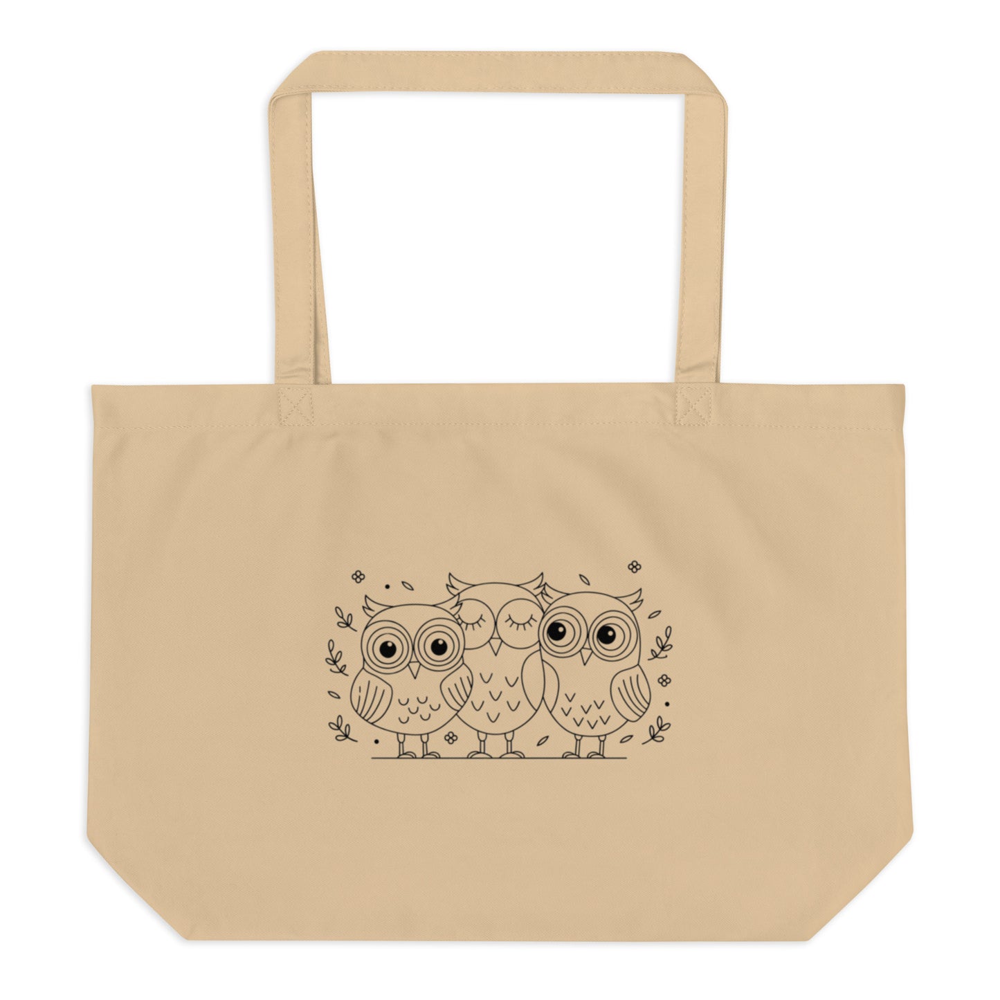 Large Organic Tote Bag: Spacious, Eco-Friendly, and Perfect for Owl Lovers Dudeily