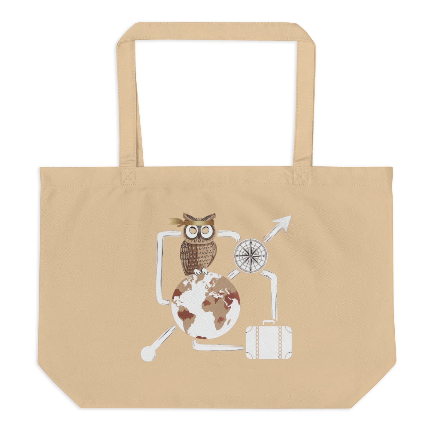 Large Organic Tote Bag: Eco-Conscious and Practical for Owl Lovers Dudeily