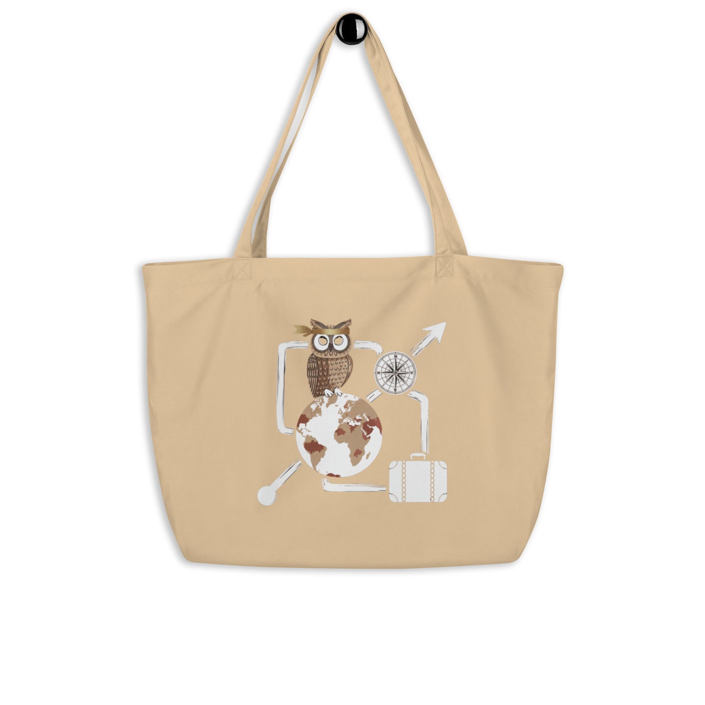 Large Organic Tote Bag: Eco-Conscious and Practical for Owl Lovers Dudeily