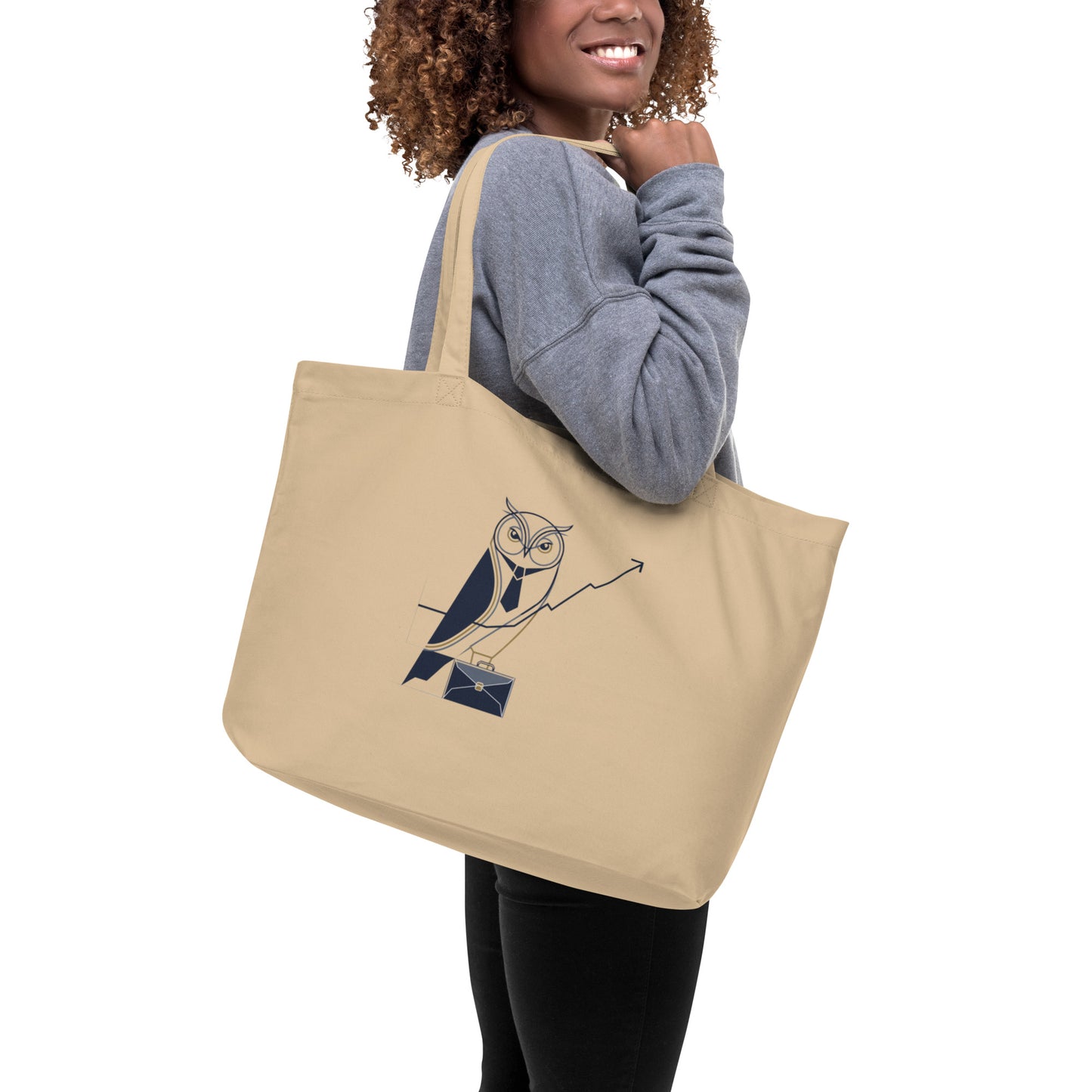 Large Organic Tote Bag: Spacious, Eco-Friendly, and Perfect for Owl Lovers Dudeily