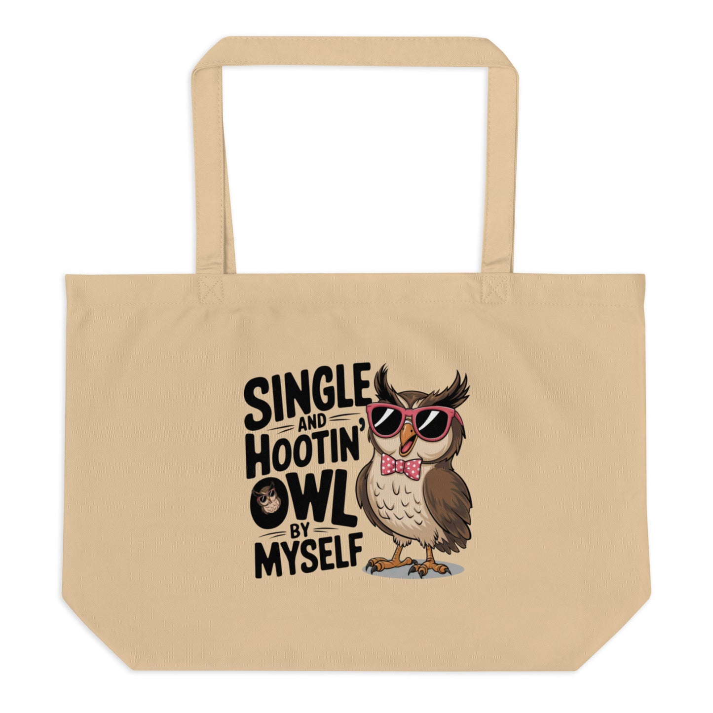 Owl-Themed Large Organic Tote Bag | Spacious, Stylish & Eco-Friendly Dudeily