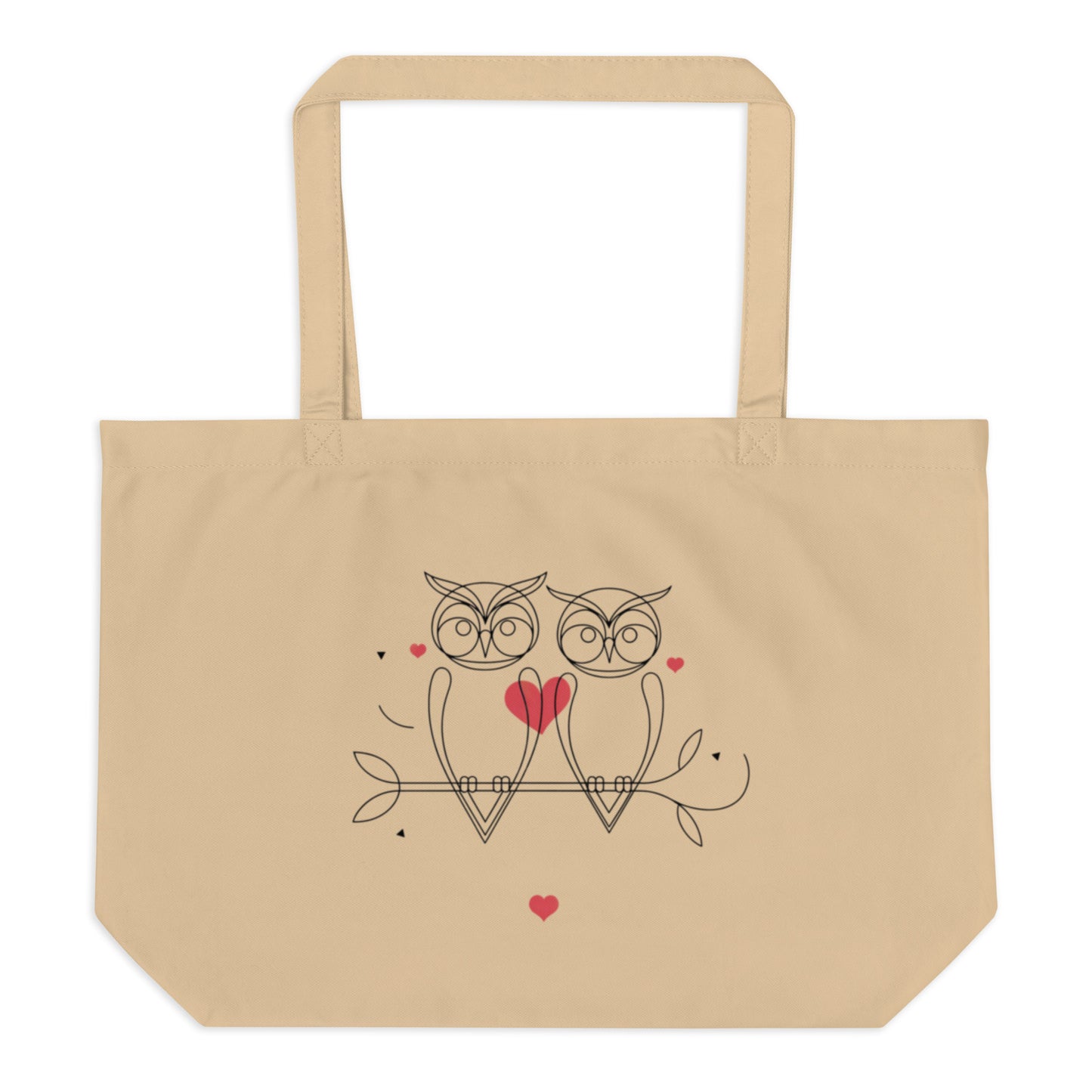Owl-Themed Large Organic Tote Bag | Eco-Friendly & Stylish Dudeily